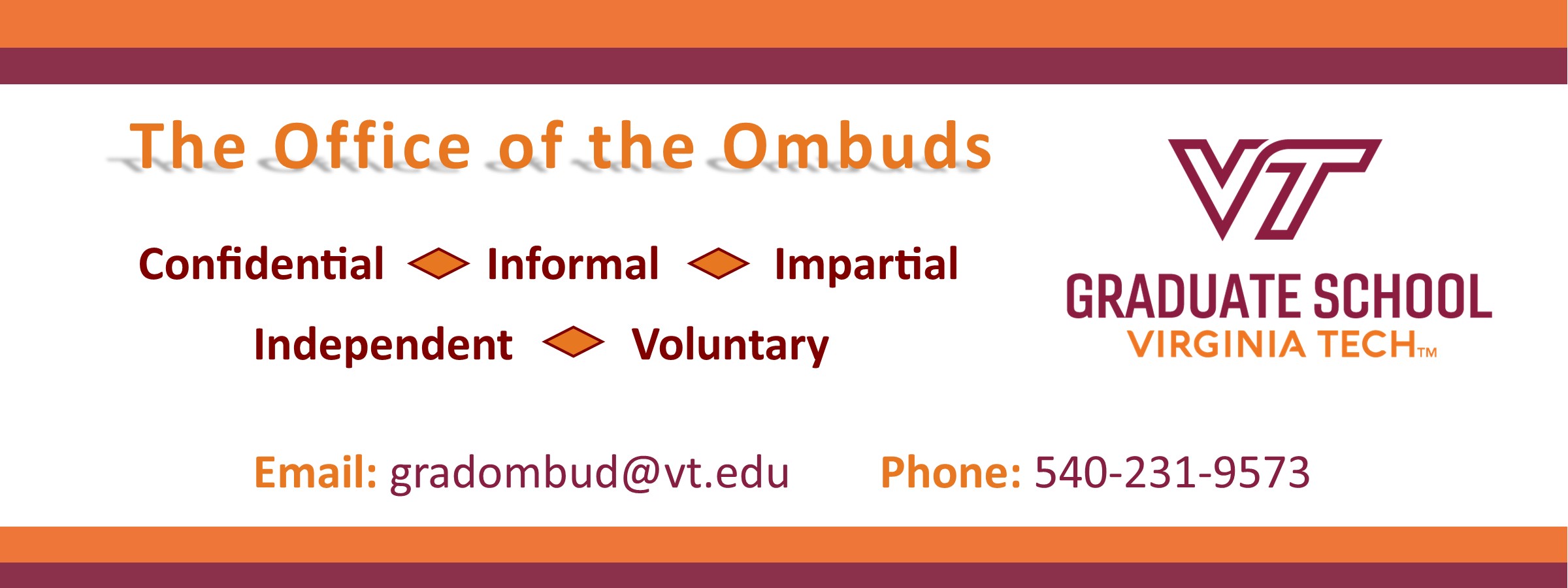 The Ombuds Office Header with contact information